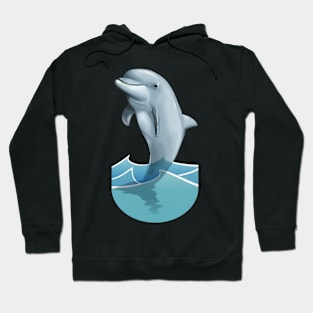 Beautiful Dolphin Jumping from Water Hoodie